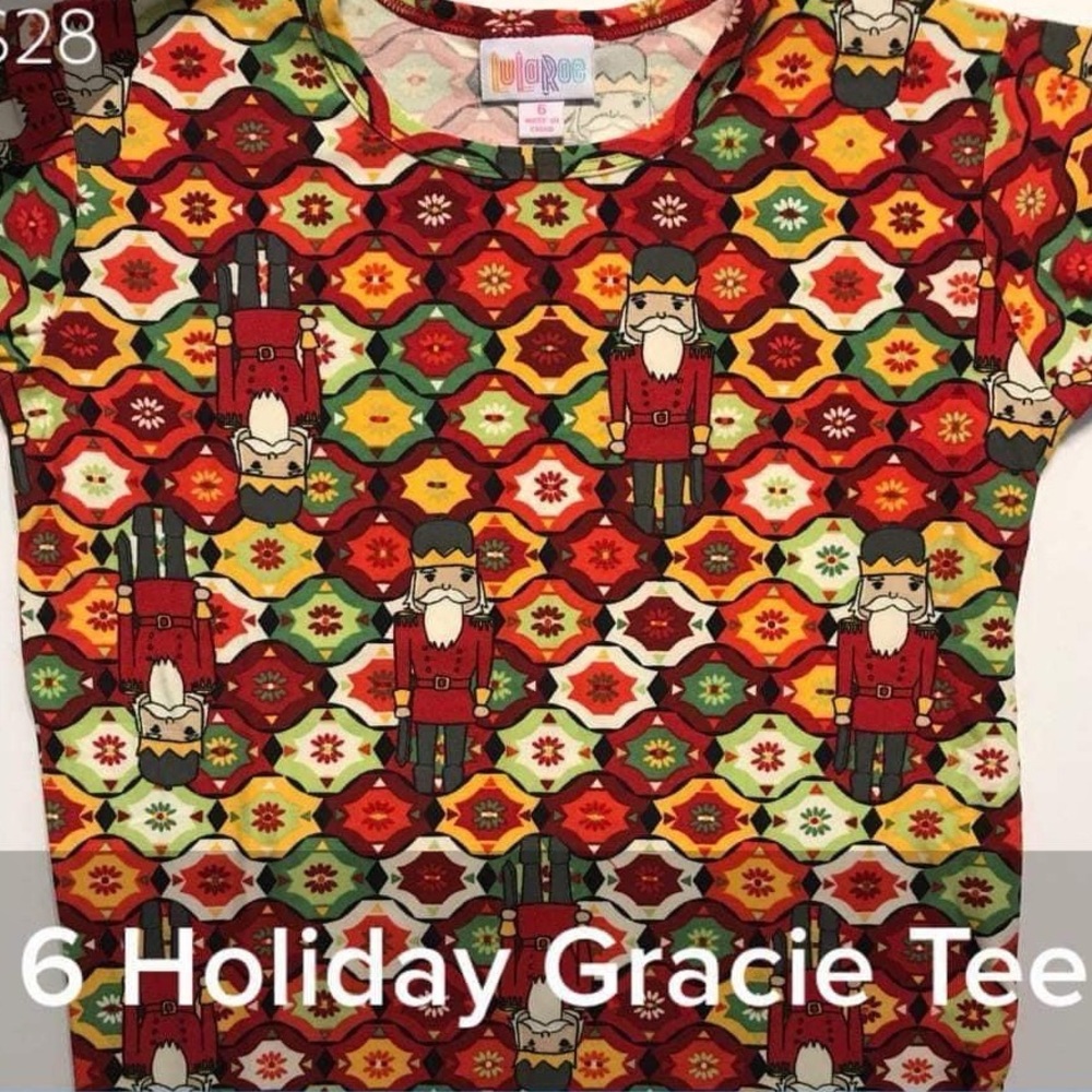 LuLaRoe kids Gracie nutcracker Christmas holiday top